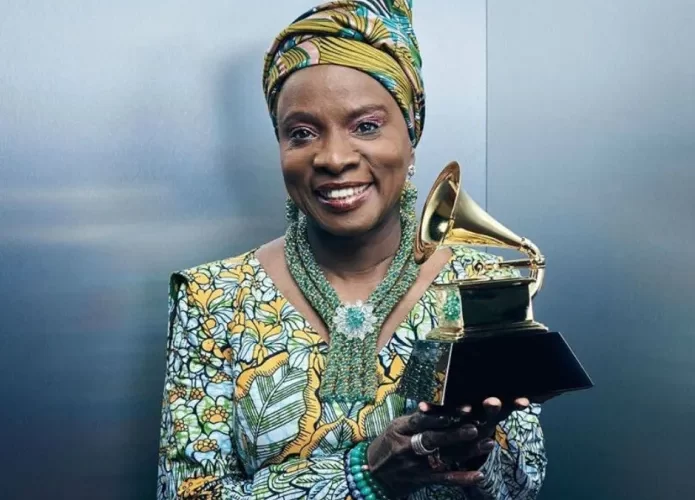 Angelique Kidjo triumphs over Wizkid, Femi Kuti, and Made Kuti in the Global Music Album category.